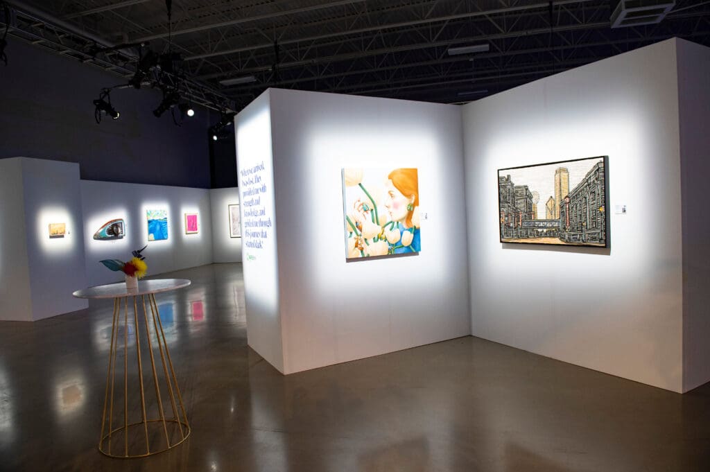 70 artists donated more than $410,000 in artwork. The artists range from emerging talents to art world superstars.  (Photo by Tamytha Cameron )