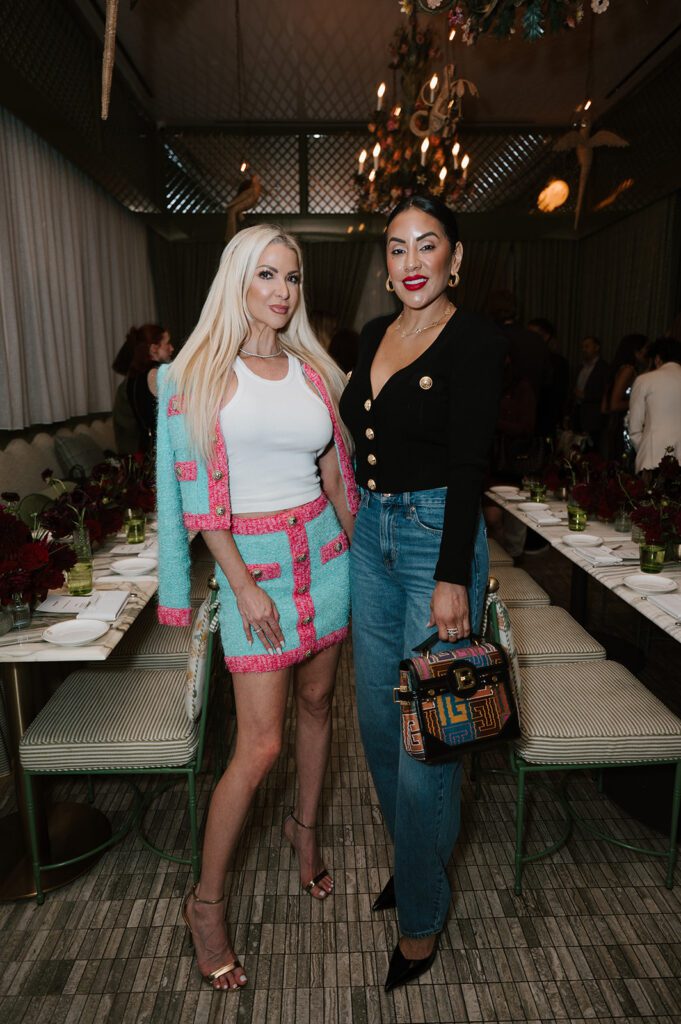 Kristin Ingram, Iradia Brown at the Balmain dinner held at The Marigold Club (Photo by Rachel Taylor)