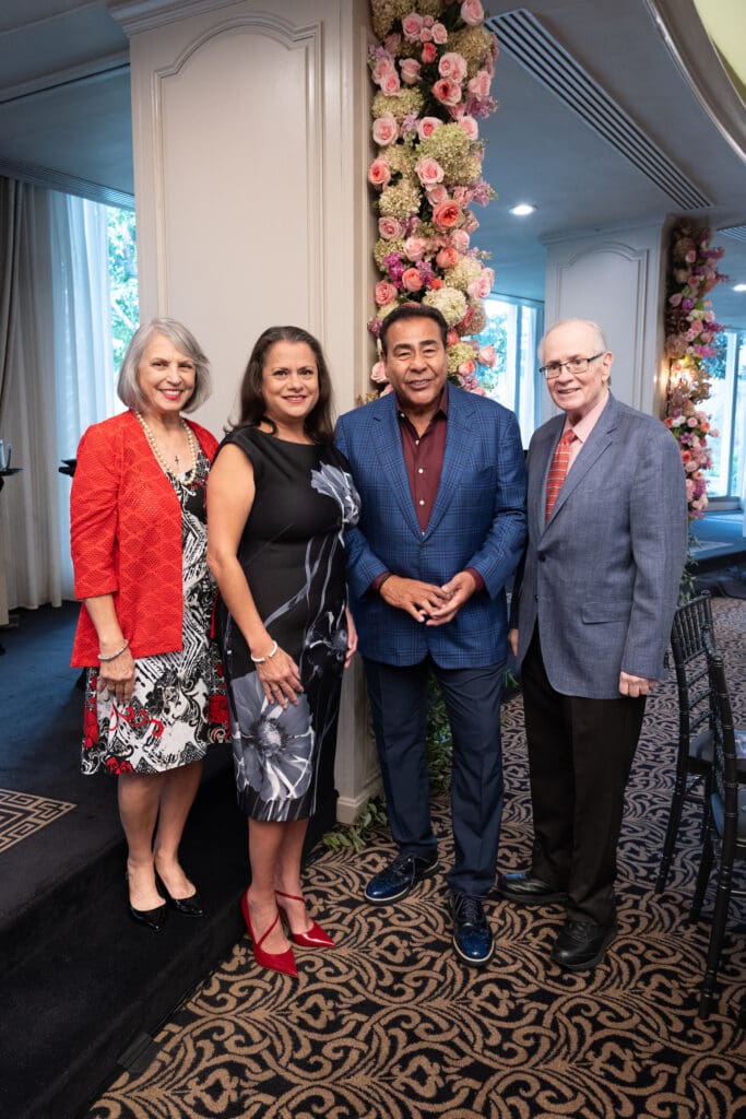 Beckie Mir, Marcie Mir, John Quiñones,   Gasper Mir at the El Centro de Corazón 'Making a Difference' luncheon (Photo by Daniel Ortiz)