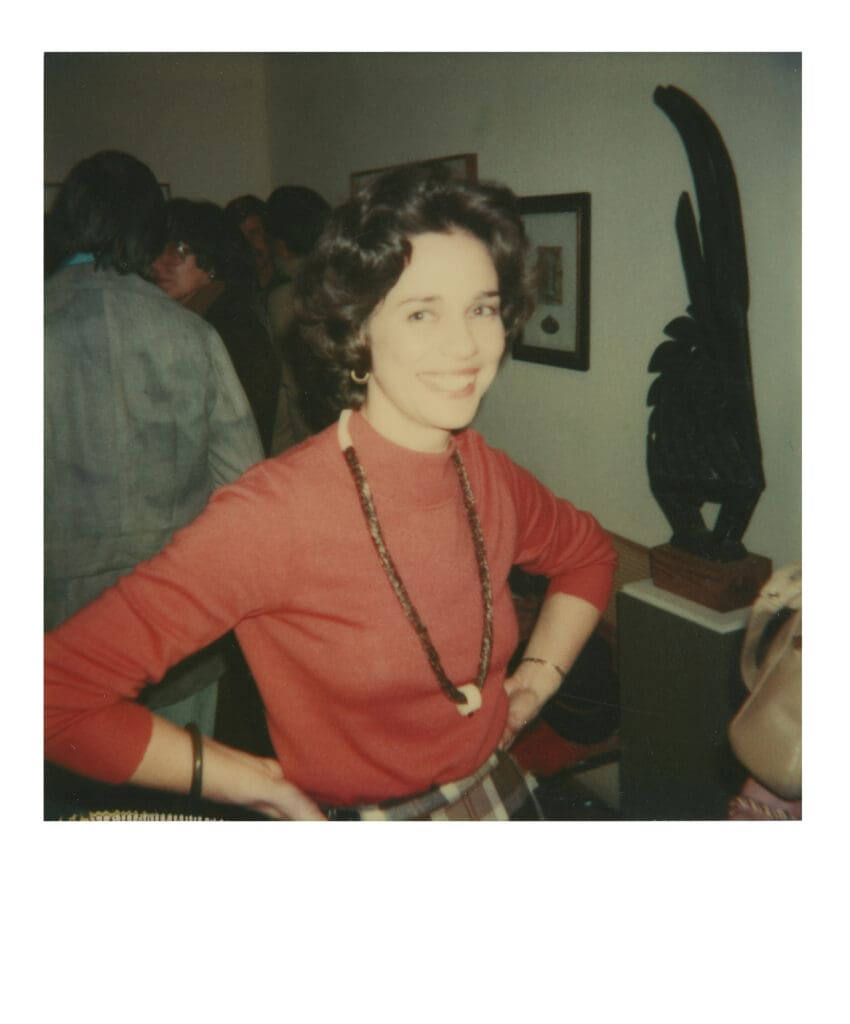 Gallerist Betty Moody is pictured in her gallery in 1985. (Photo courtesy Moody Gallery)