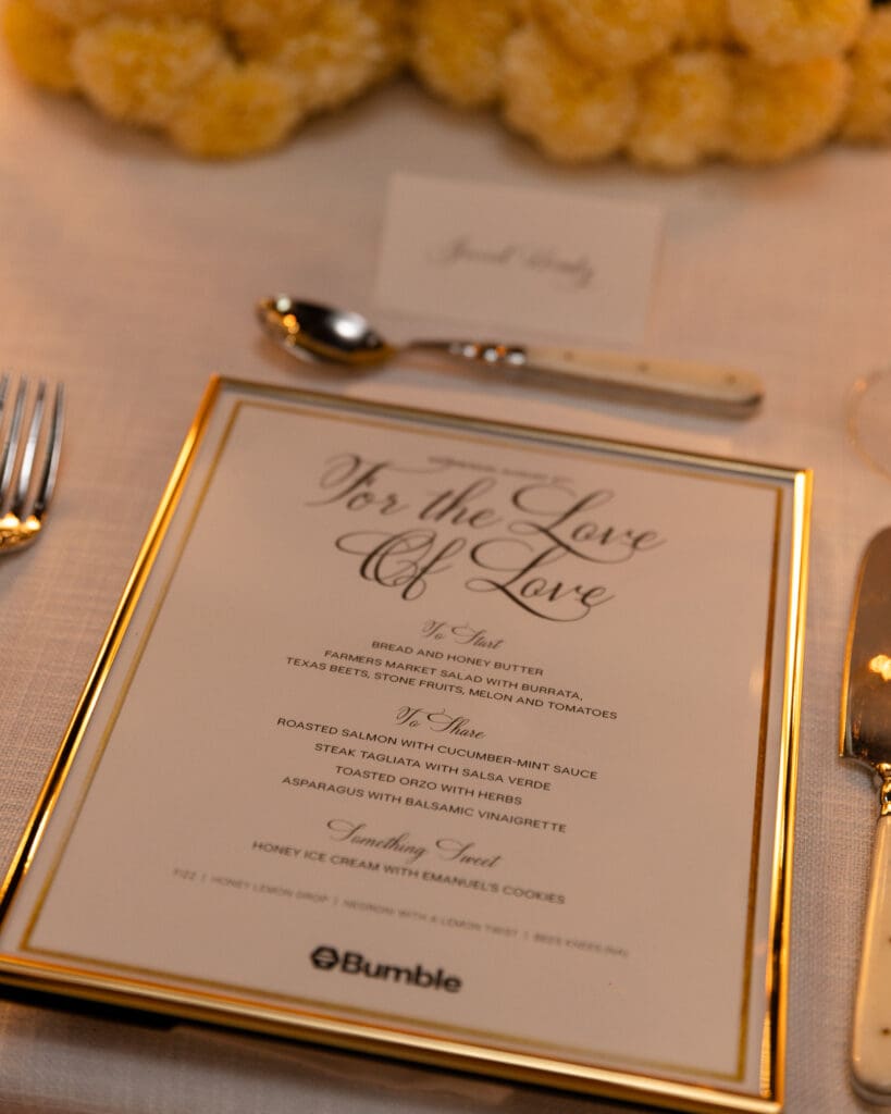 Guests at the dinner, which was intentionally small to focus on connection, toasted these couples (who shared their stories of falling in love) and raised a glass "For the Love of Love." (Photo by Kaitlin Saragusa BFA)