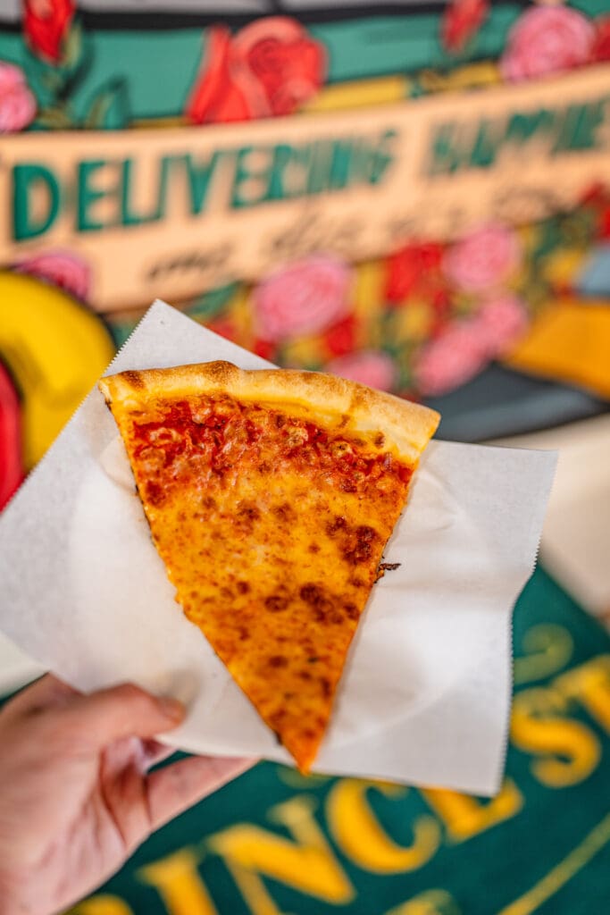 Neapolitan pizzas at Prince St. Pizza include a pesto Green Machine, smoked mozzarella Oakey Smokey, and vodka sauce-based Boozey Broome. (Photo by Ira Edelman)