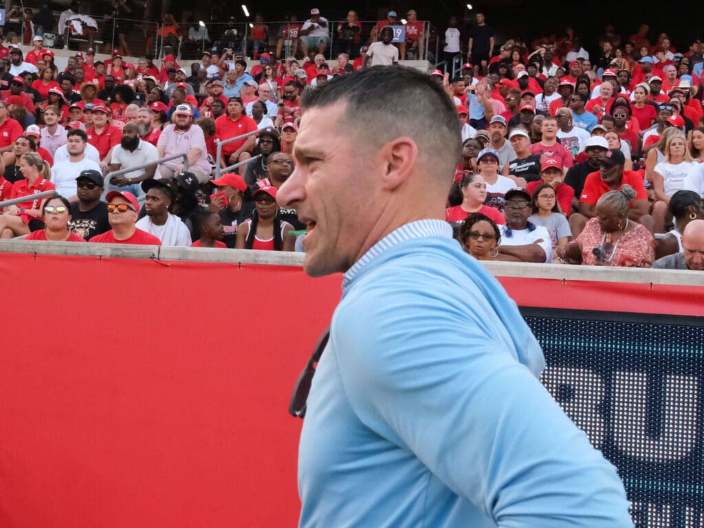 Houston Texans general manager Nick Caserio scouted at the UH-Colorado game. (Photo by F. Carter Smith)