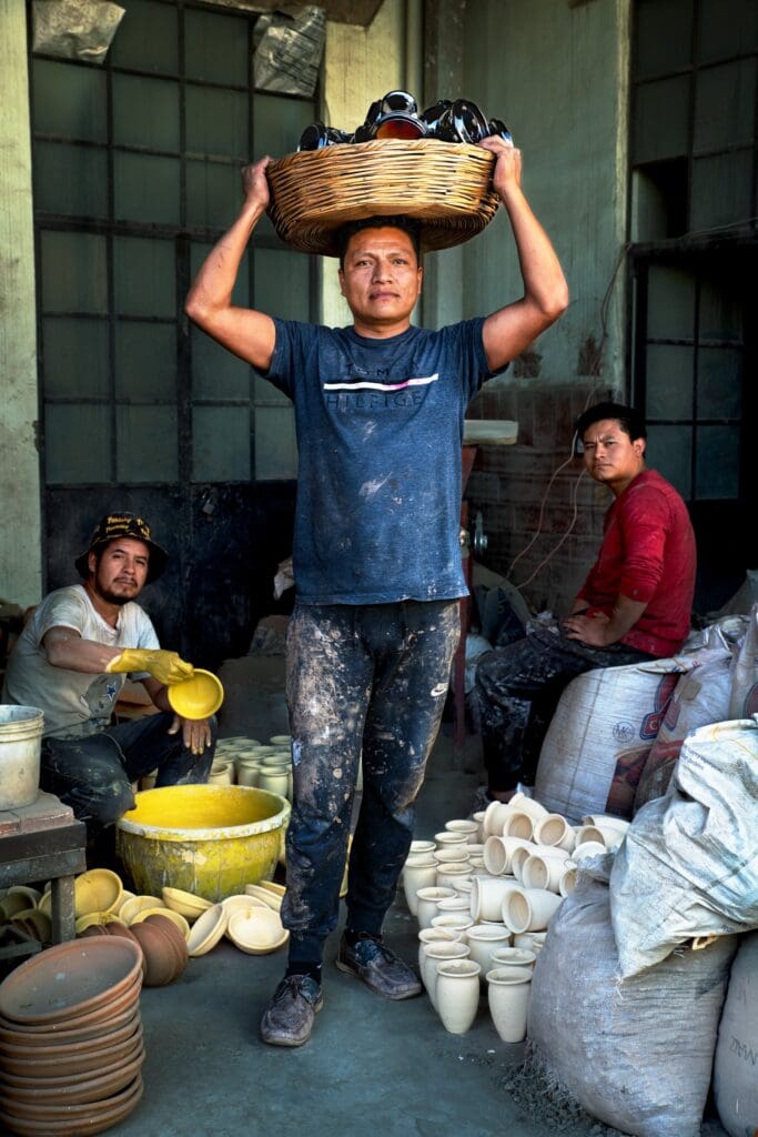 Laura Wilson's "Clay Pottery Makers, Puebla, Puebla," 2024, at Meadows Museum, SMU (© Laura Wilson)