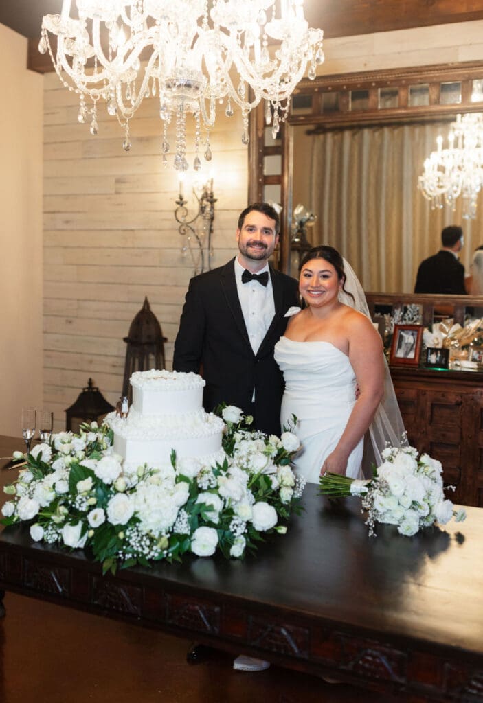 The couple used Cakes by Gina for their wedding cake. 