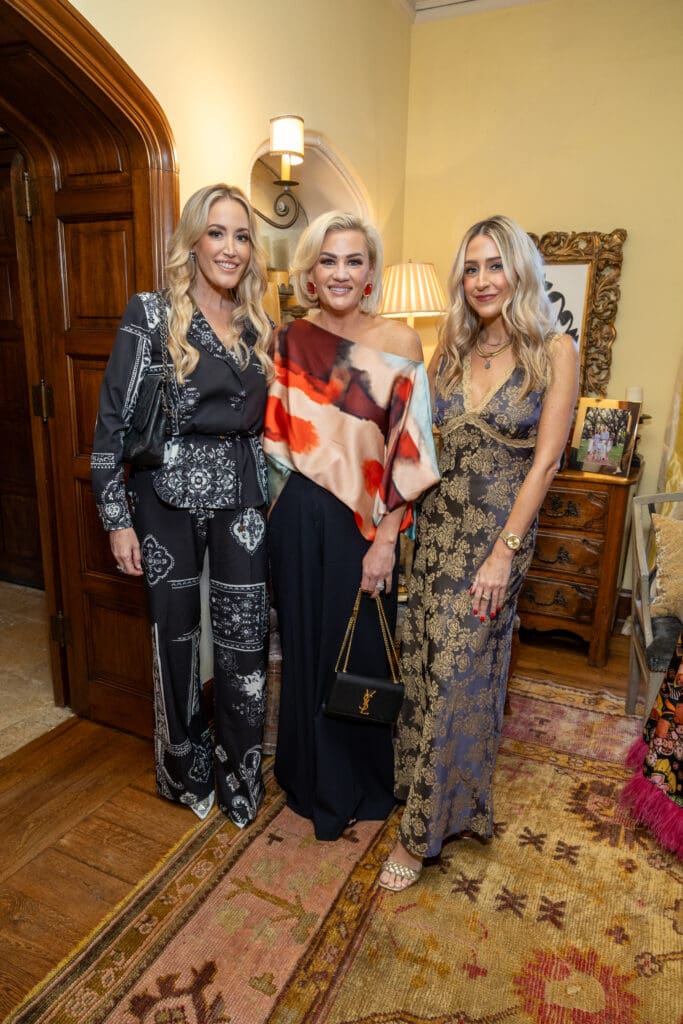 Whitney Kuhn Lawson, Nora Jarrard, Andrea Simmons at the Lynn Wyatt book party (Photo by Jenny Antill)
