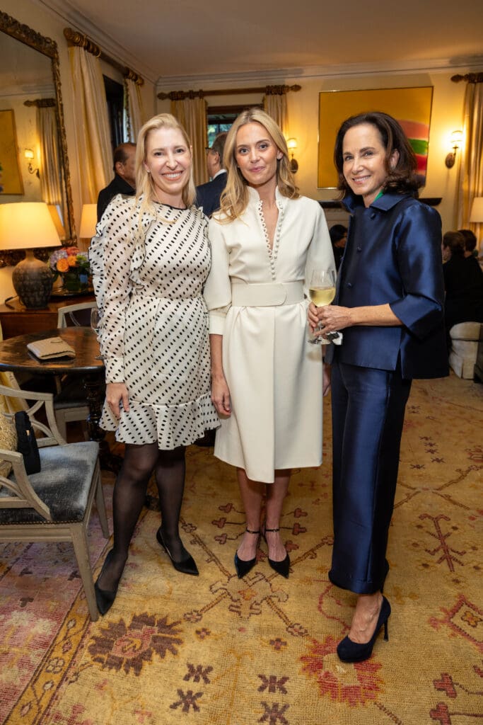 Isabel David, Ashley Holden Breen, Ann Wolfe at the Lynn Wyatt book party (Photo by Jenny Antill)