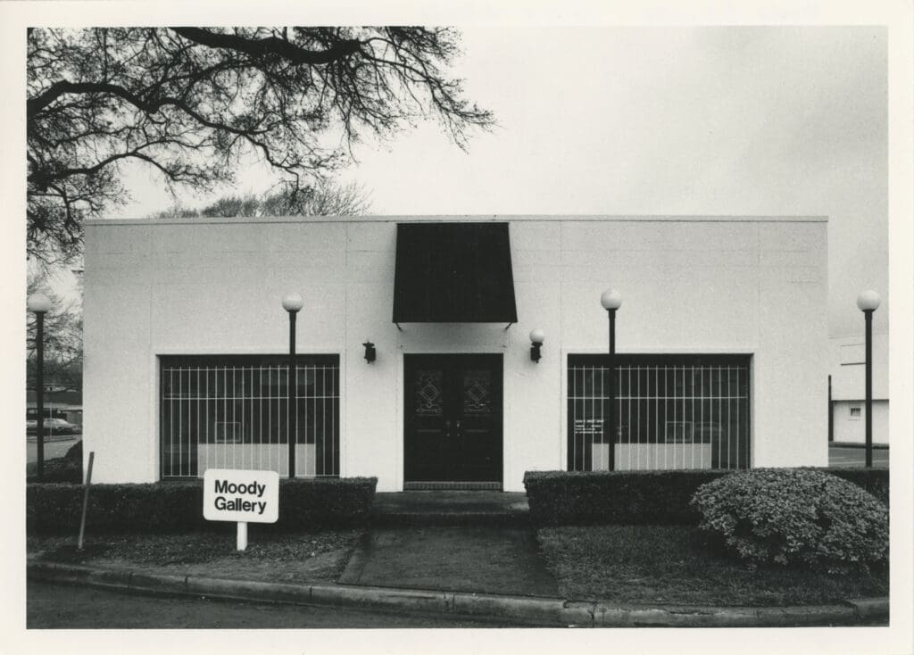 The original location of Moody Gallery, founded by Betty Moody, was at 2015-J West Gray. (Photo courtesy Moody Gallery)