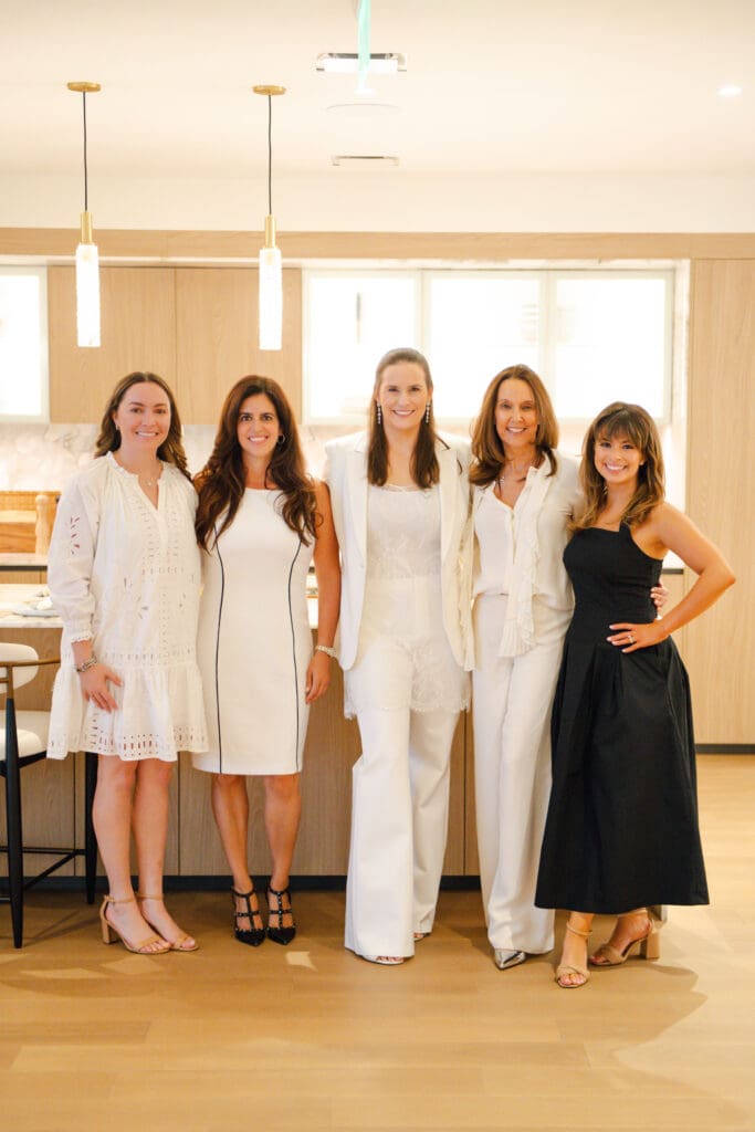 Nikki Murphy, Jennifer Jacaman, Adriana Banks, Kimberly Wilkie, Madeleine Contini Fairbrain at the  St. Regis Residences sales gallery at 5441 Memorial Drive. (Photo by Matthew Rood)