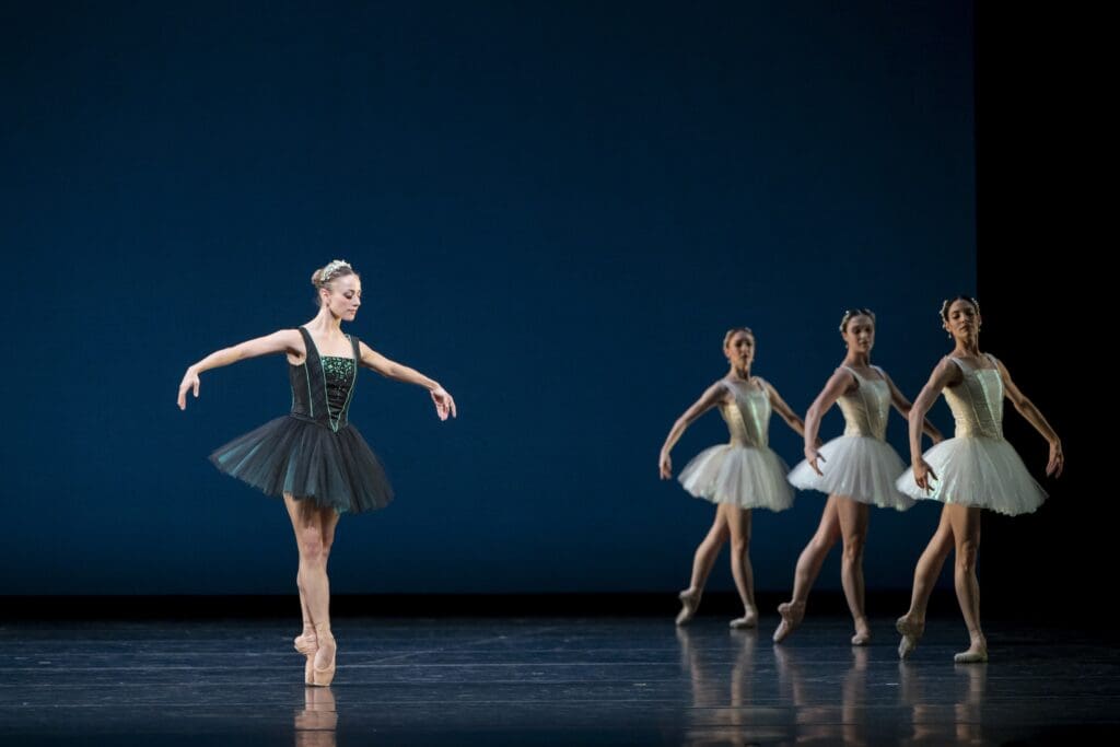 Houston Ballet First Soloist Tyler Donatelli and Artists of Houston Ballet in Stanton Welch’s "Vi et Animo" (Photo by Alana Campbell. Courtesy Houston Ballet.)