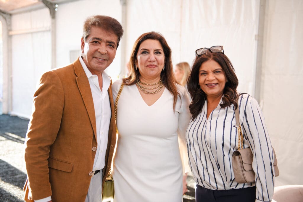 Sanjay Khanna, Anjali Khanna, Aruna Daswan at the party opening the sales gallery of the St. Regis Residences (Photo by Matthew Rood)