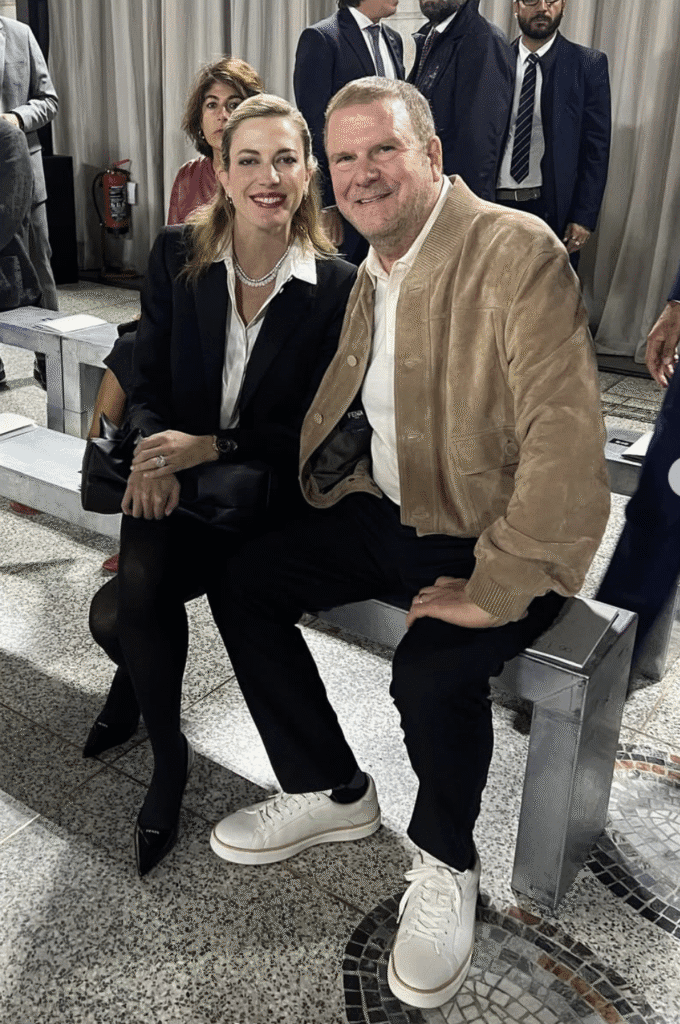 U.S. Ambassador to Italy Tilman Fertitta and wife Lauren visit up-and-coming designers at Milan's  Istituto Marangoni (Photo by Instagram)