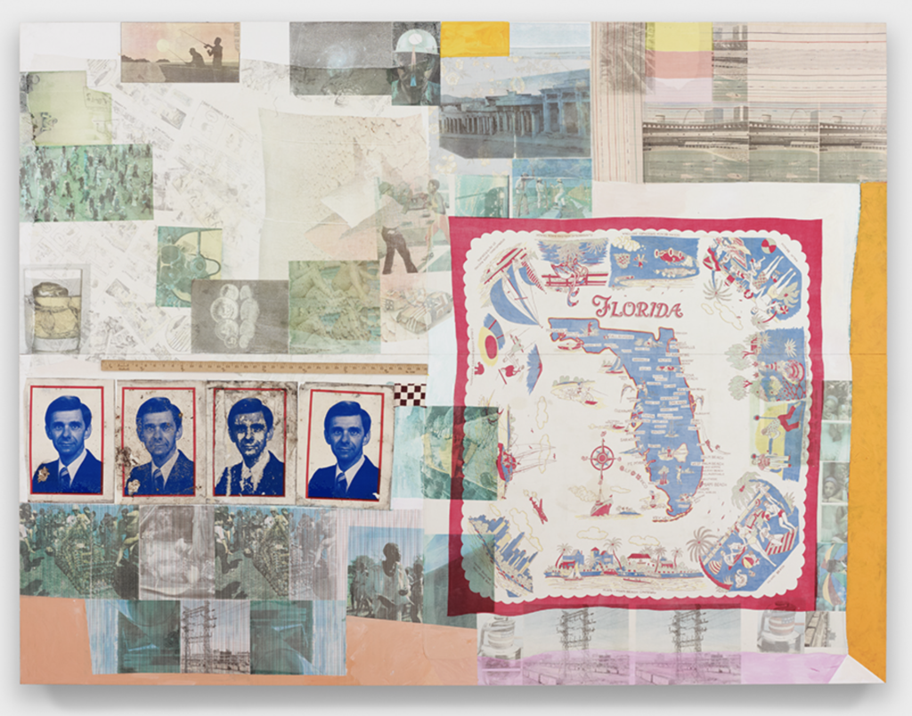 Robert Rauschenberg, "Recital (Spread)," 1980. Collection of The Glass House. Jackson and Rauschenberg will be exhibited jointly in "Tomashi Jackson and Robert Rauschenberg: The Catch One" at The Glass House, April 16 through December 14. (Photo by Andy Romer Photography. Art © 2026 Robert Rauschenberg Foundation / Licensed by VAGA at Artists Rights Society (ARS), New York)