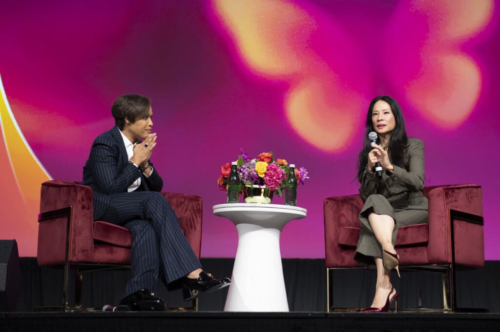 Laura Harris, Lucy Liu (Photo by Tamytha Cameron and Celeste Cass)