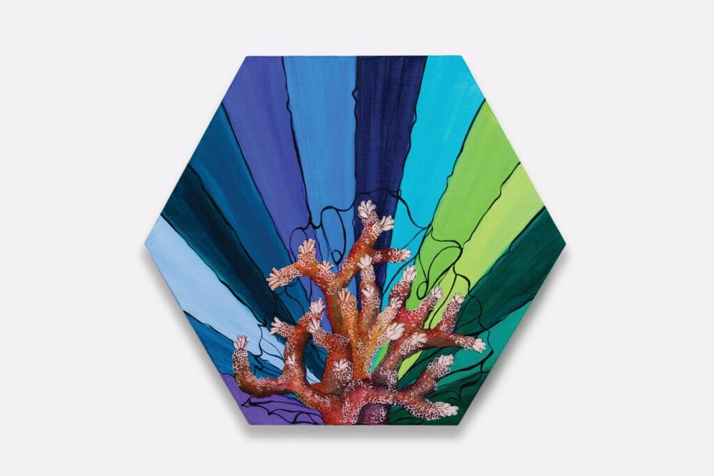 Janavi Mahimtura Folmsbee’s “Super Coral 4,” 2022, will be in the art auction at Houston Arts Alliance 2025 Gala: Luminescence. (Photo courtesy Janavi Mahimtura Folmsbee)