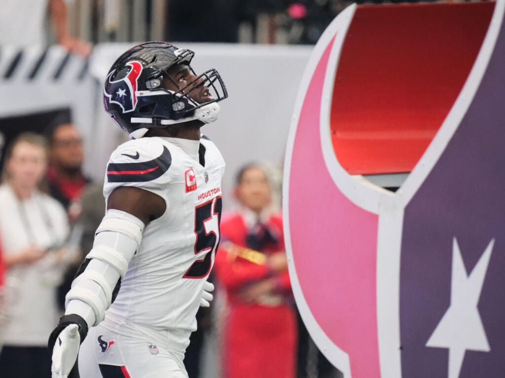 Houston Texans defensive end Will Anderson Jr. is a game wrecker. (Photo by F. Carter Smith)