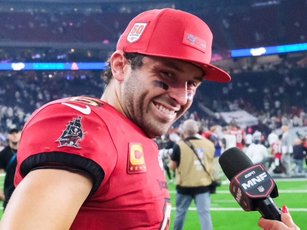 Bucs quarterback Baker Mayfield enjoyed his time back in Texas. (Photo by F. Carter Smith)