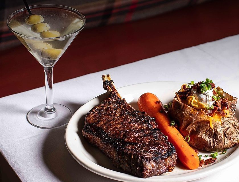 Generous cuts of prime beef and classic steakhouse flavors shine at Bob’s, set in a rich mahogany dining room on Houston Street. (Courtesy)