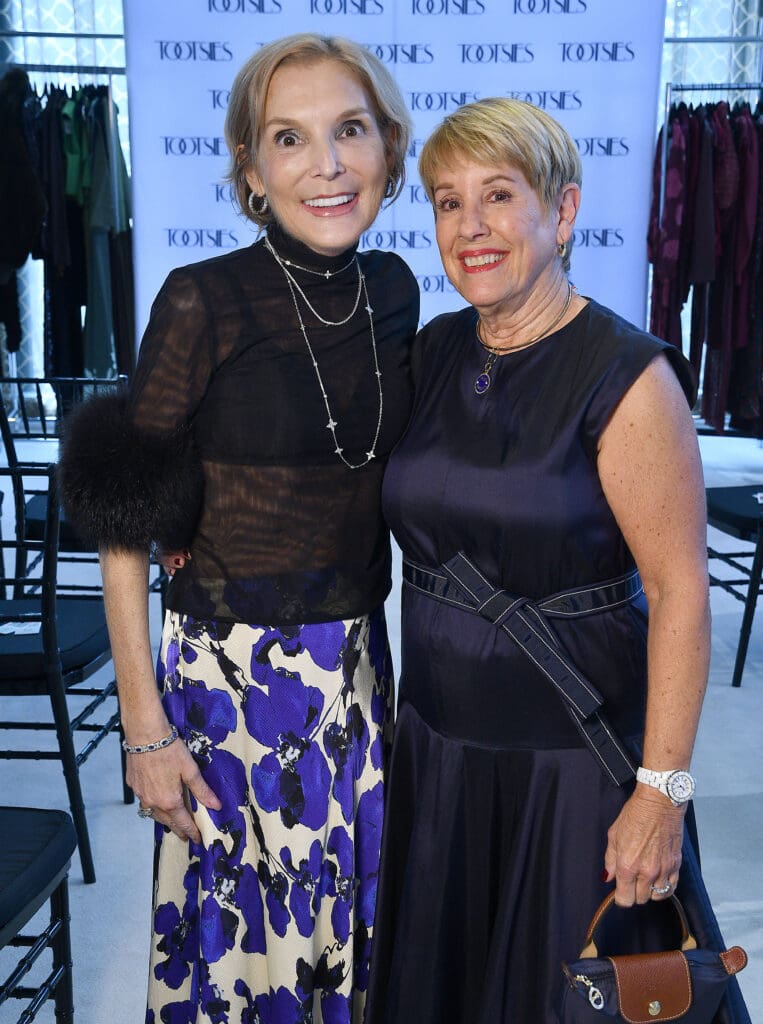 Party host Kristen Cannon, Tootsies' Donna Lewis at the intimate fashion presentation/fundraiser for the American Cancer Society's 'Shuck Cancer' campaign at Tootsies. (Photo by Dave Rossman)