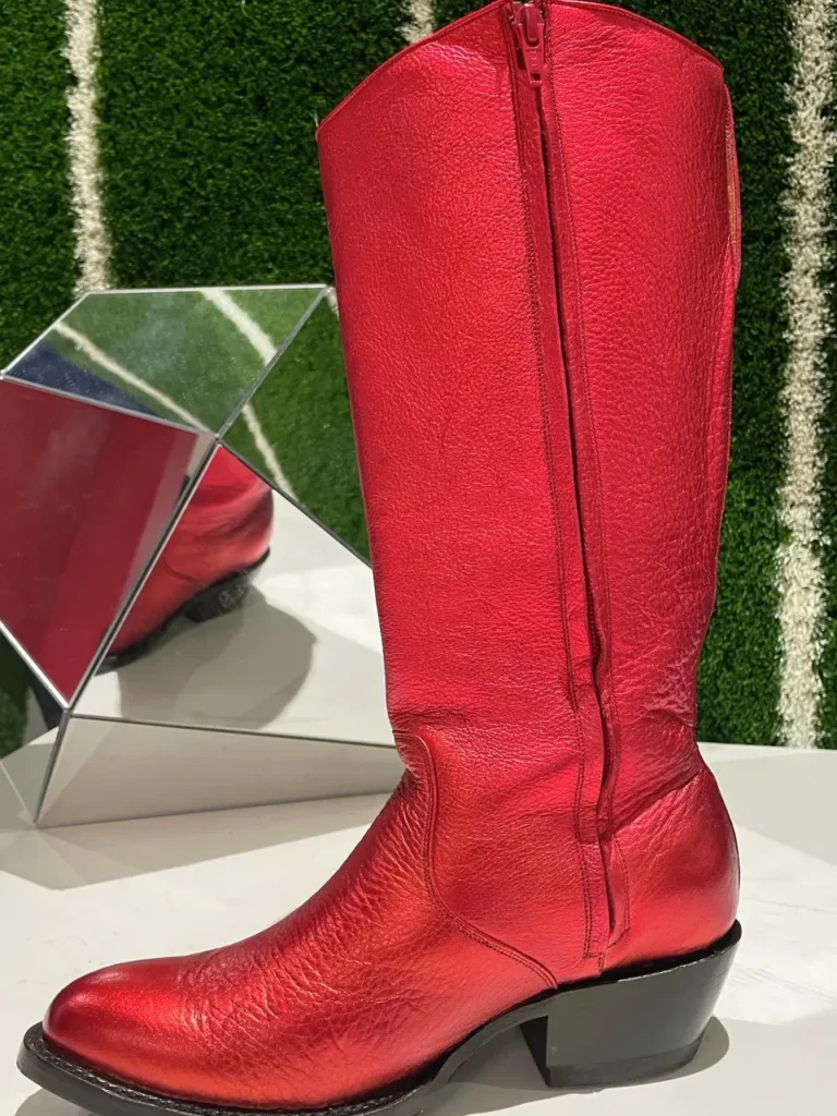 Republic Boot Company crafted the custom red boots for the Houston Texans cheerleaders. (Photo by Michelle Watson/Houston Texans)
