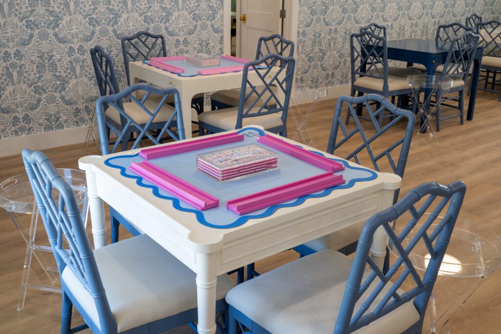The Charleston Club also serves as a game table design studio, featuring 10 table designs from both local and national designers. (Photo by Bruno, Snap The Picture )