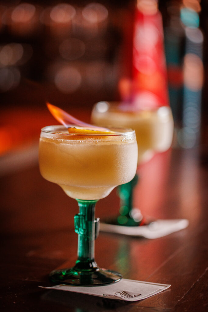 The World Famous Flaming Frozen Margarita at El Molino actually comes out flaming. (Photo by Samantha Marie Photography)
