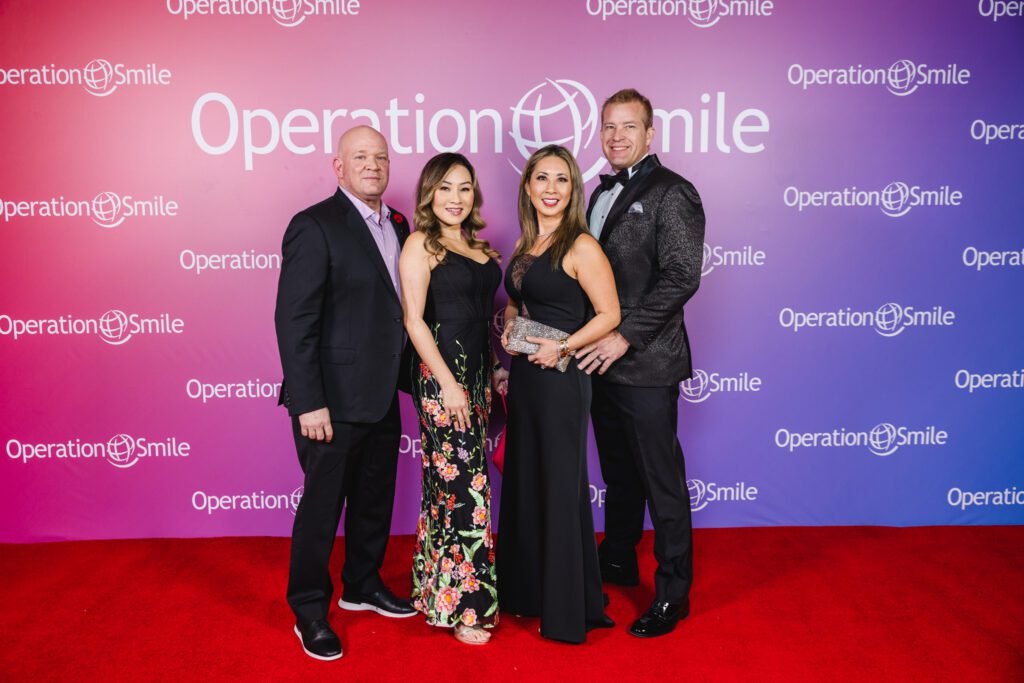 Kevin Turra, Mechelle Tran, Vy & Jim Hopkinsat the Operation Smile Gala. (Photo by Johnny Than Photography)