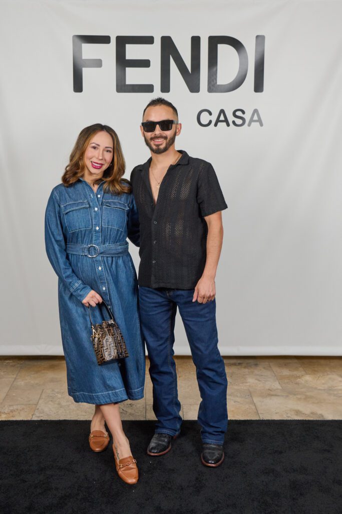 Paola Rubio, Bryan Sosa at the Fendi Casa launch as CAM Studio