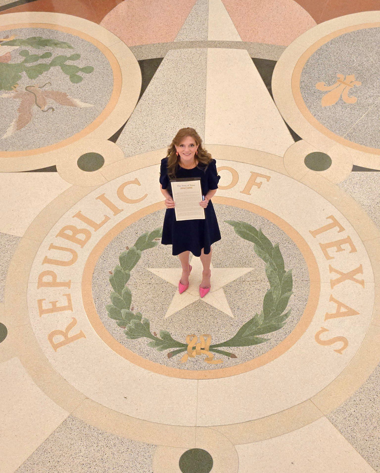Alecia at TX Capitol Rotunda (Courtesy Alecia Lawyer)