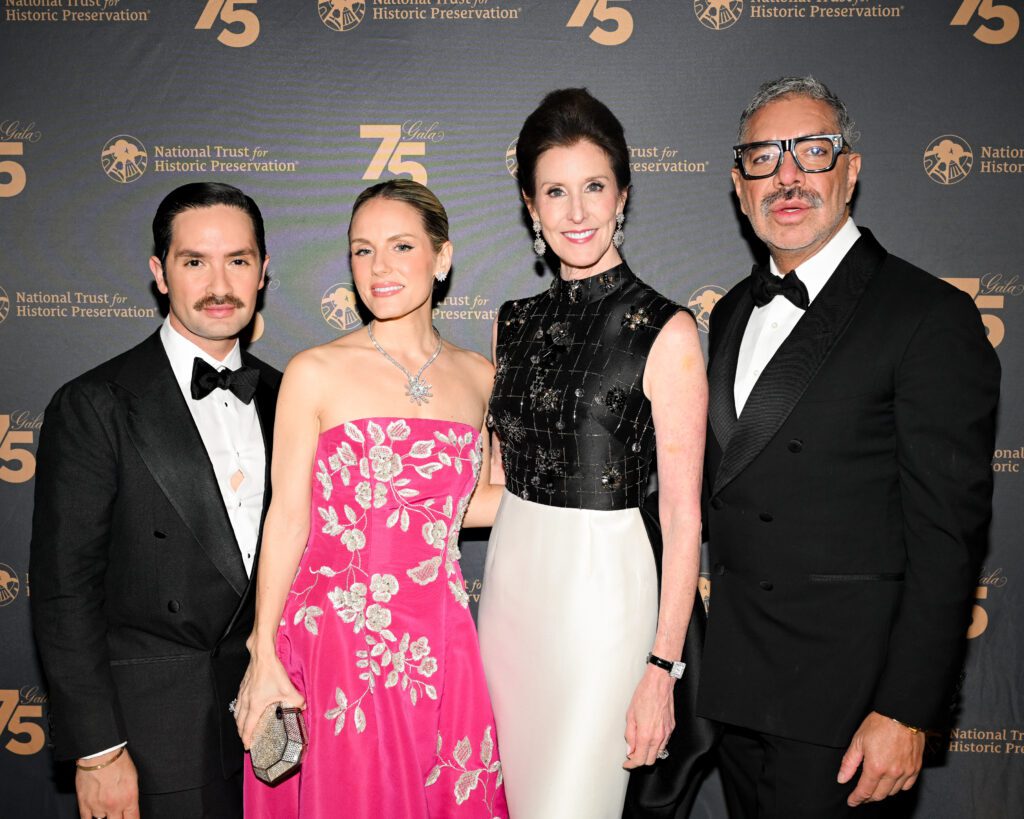 Tarek El-Bjeirmi, Alexandra Longanecker, Phoebe Tudor, Ceron at the National Trust for Historic Preservation 75th anniversary gala in New York