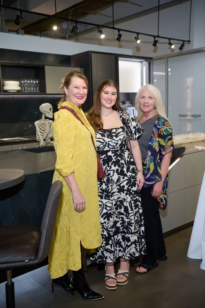 Jennifer Loh, Hannah Huston, Wanda Anglin at AIA Houston Home Tour Appreciation Party  (Photo by Charlie Ewing)