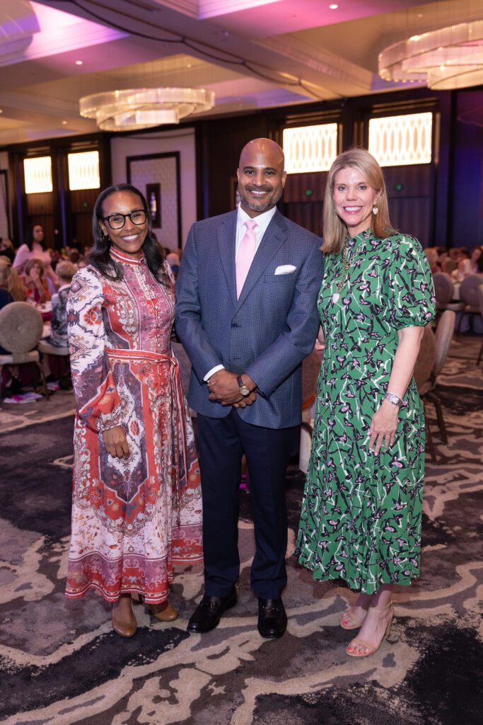 Cassandra McZeal, Alvin Abraham, Claudia Kreisle at the Razzle Dazzle Luncheon (Photo by Daniel Ortiz)