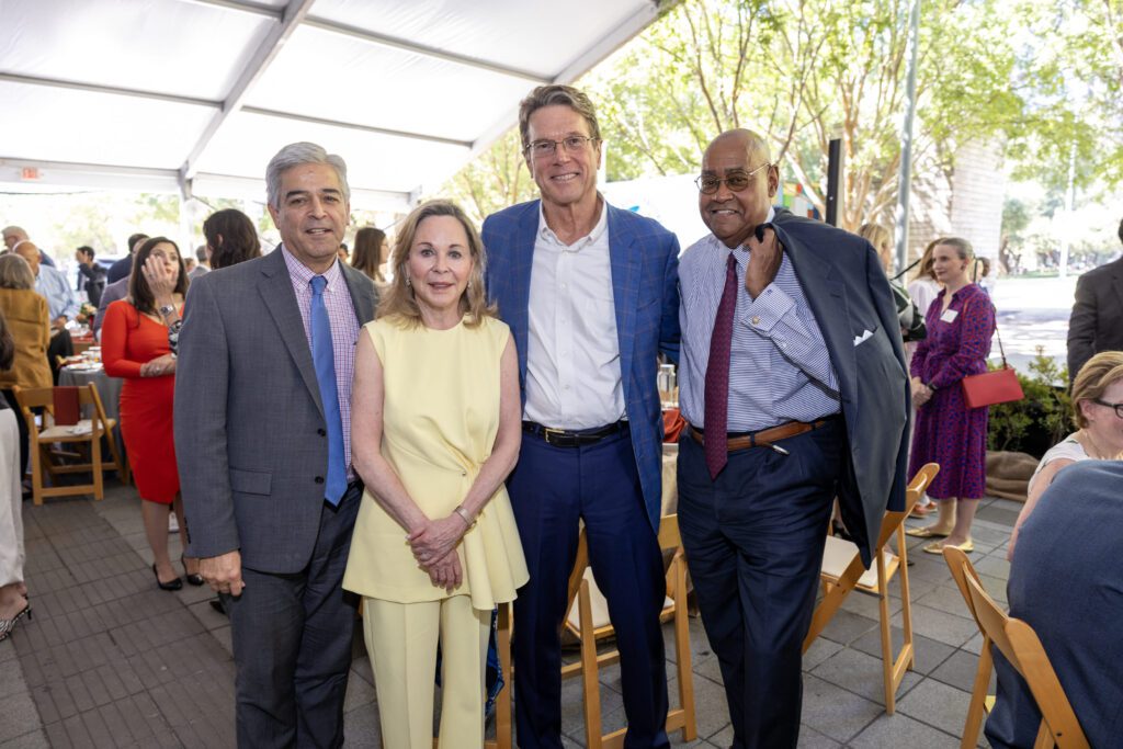 Houston City Council Member Julian Ramirez, Nancy Kinder, Guy Hagstette, Harris County Commissioner Rodney Ellis at the Houston Parks Board annual luncheon (Photo by Jenny Antill, Courtesy of Houston Parks Board)