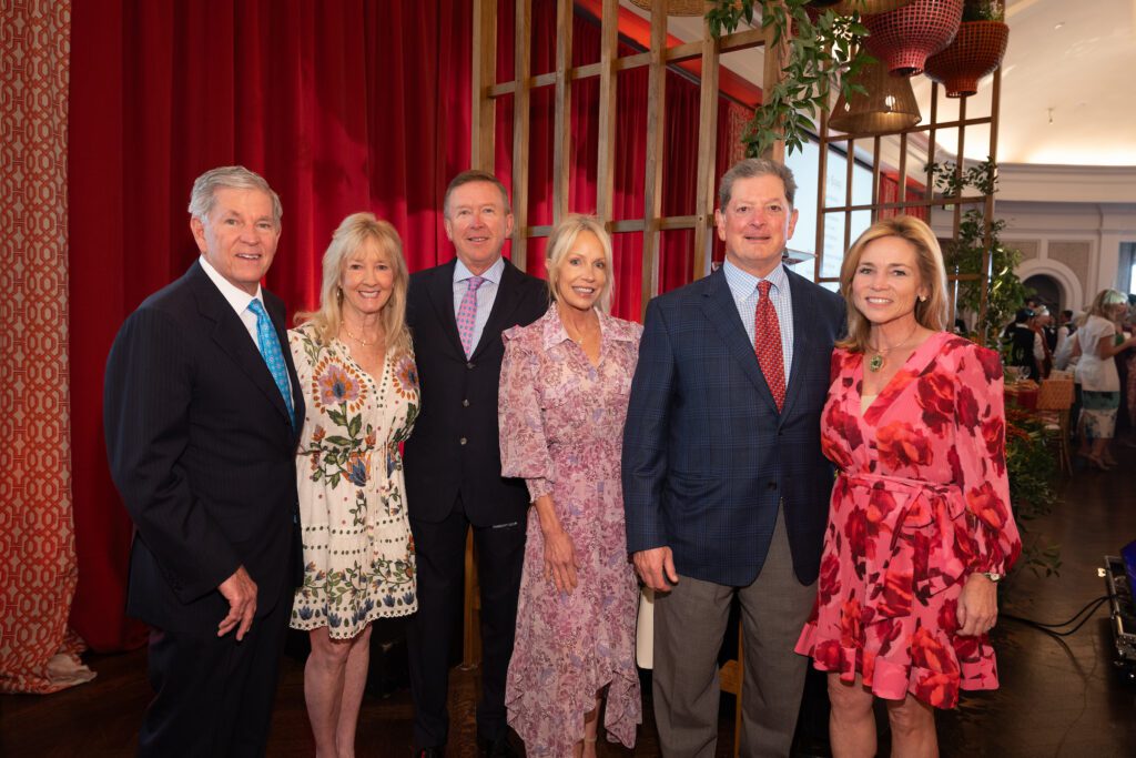 Co-chairs John & Mary Eads, David & Denise Baggett, Wynne & Amy Snoots  at Houston Botanic Garden's 2025 Luncheon: Building Branches (Photo by Daniel Ortiz)