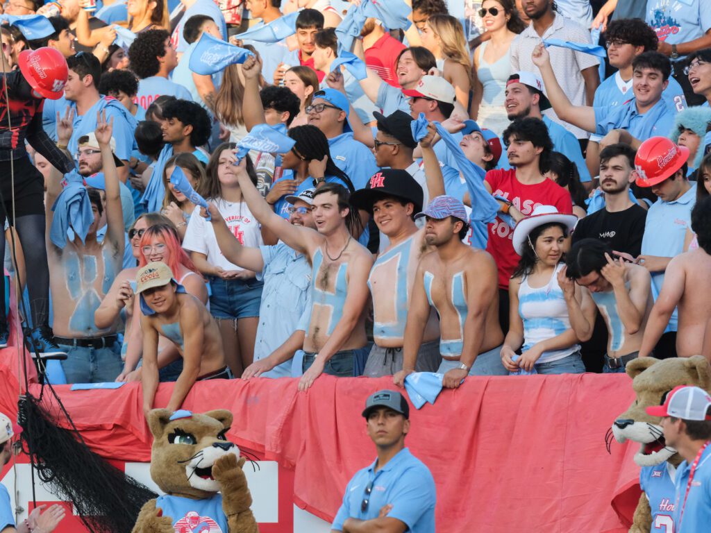  University of Houston's student section once again came out in force. (Photo by F. Carter Smith)