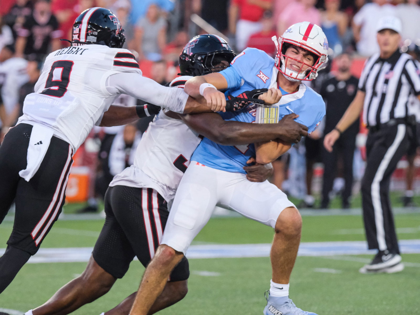 The University of Houston Cougars Big XII conference champions and Final Four finalist were honored in a ring ceremony during the Houston Blue home football game versus against #11 rankled Texas Tech University, Saturday ,October 4, 2025 at TDECU Stadium