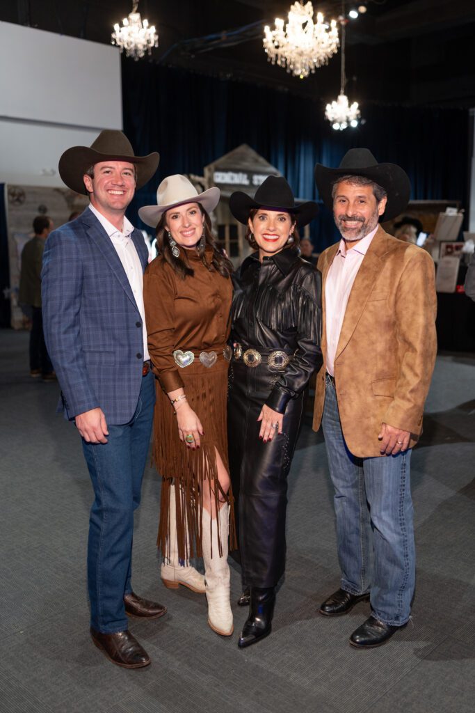 Dana & Brittany Wetterer, Stacey & Al Lindseth at the Dec My Room 'Kick Up Your Boots for Kids' fundraiser  (Photo by Daniel Ortiz)