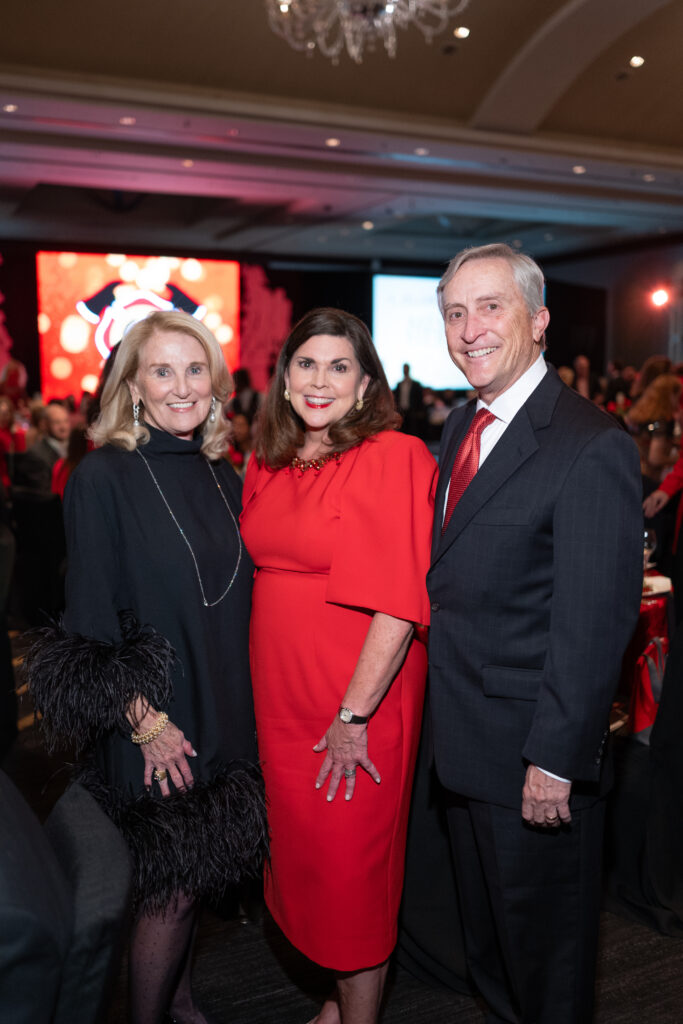 Denise Monteleone, Lesha & Tom Elsenbrook at the Houston Fire Fighters 'Red Hot Gala' (Photo by Daniel Ortiz)