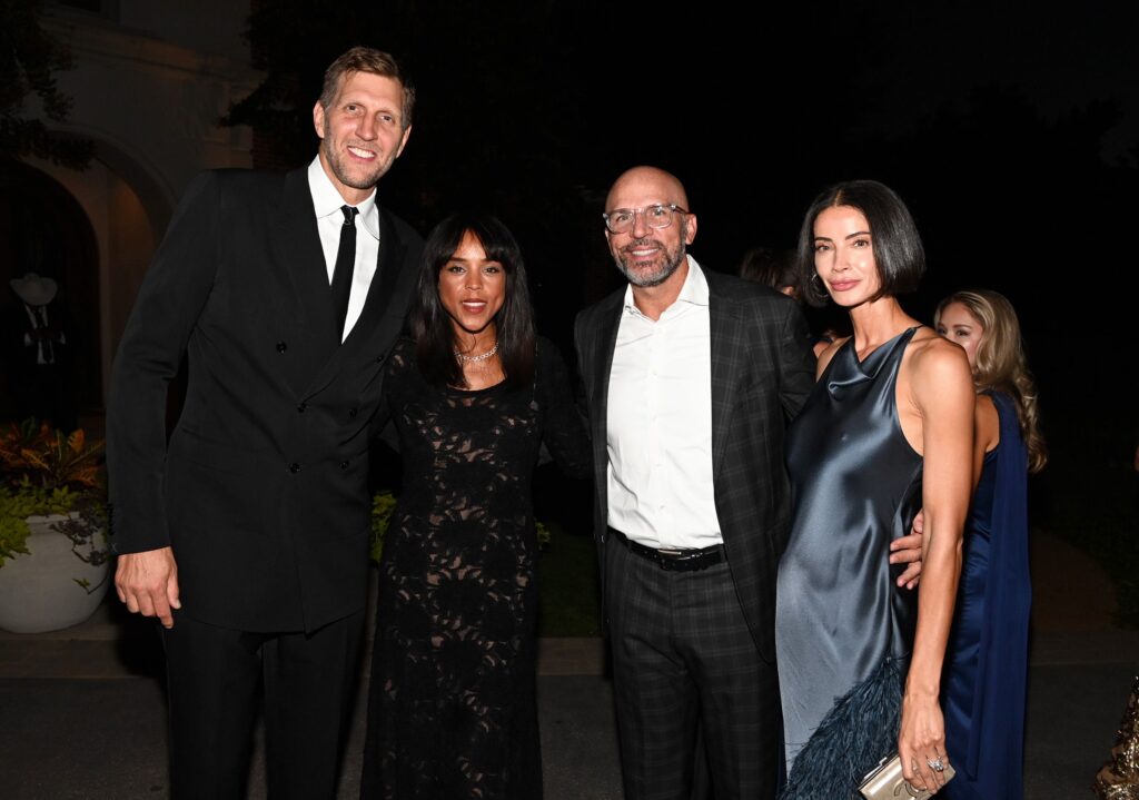 Dirk & Jessica Nowitzki, Jason & Porschla Kidd (Photo by Ryan Emberley)