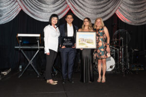 Dr. Shannon Hayes, Board President, Christian Diaz, Honoree, Sophie Diaz, Cristina Vetrano, CEO – Daniel Ortiz