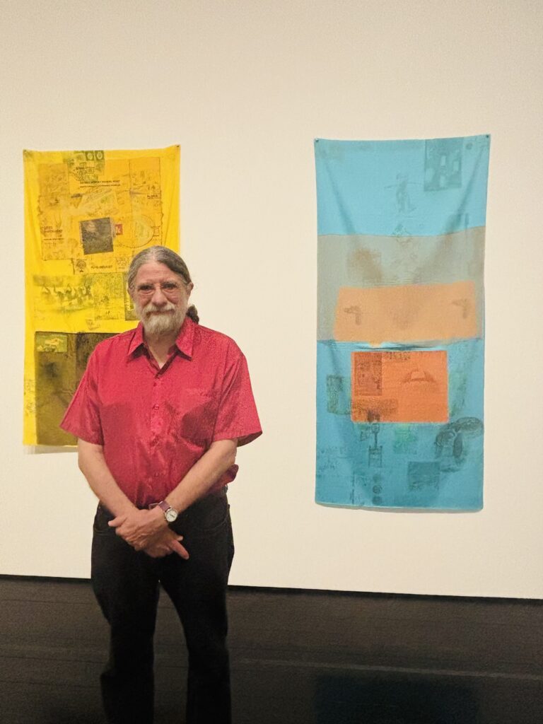 Artist Christopher Rauschenberg, the son of Robert Rauschenberg, attends the preview event for "Robert Rauschenberg: Fabric Works of the 1970s" at The Menil Collection, Houston (Photo by Ericka Schiche)