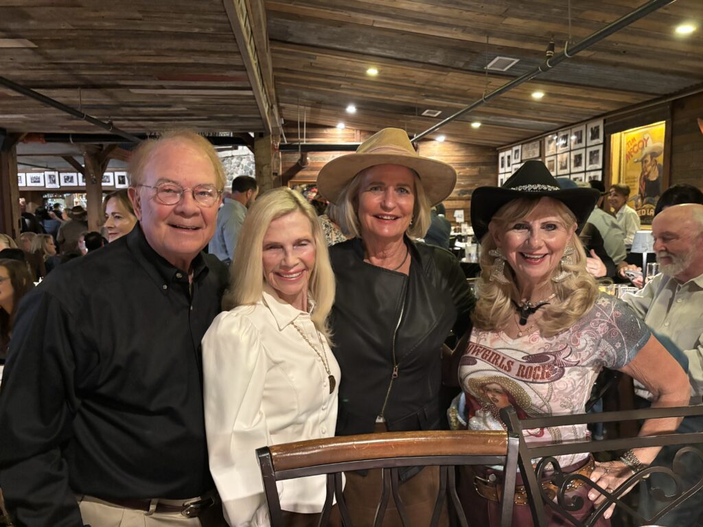 Frank Holmes, Ann Snyder, Pam Franks and Maria Holmes at Dosey Doe for Project Beacon's "A Night in Nashville." (Photo by Laura Landsbaum)