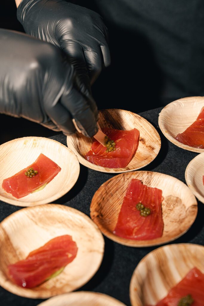 Tuna Tiradito with Leche de Tigre and Masa Cracker by chef Emmanual Chavez (Photo by Michael Anthony)