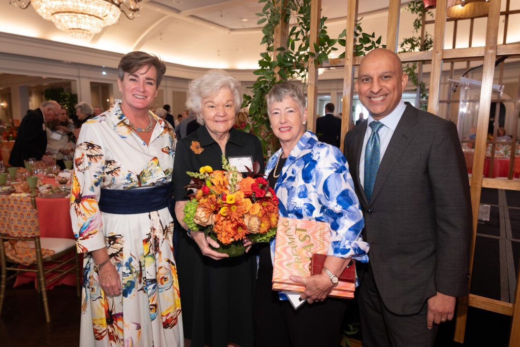 HBG president and CEO Jill Barry, Susanne Glasscock, former Houston Mayor Annise Parker, HBG chair Alberto Cardenas at Houston Botanic Garden's 2025 Luncheon: Building Branches (Photo by Daniel Ortiz)