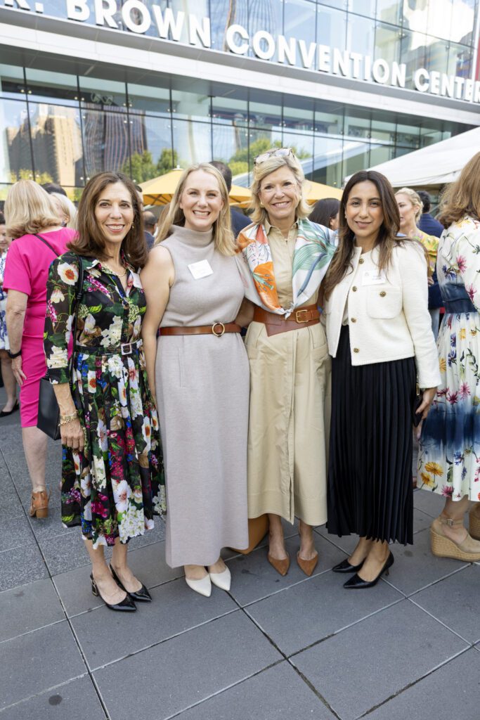 Jill Jewett, Brittany Jewett, Cathy Chapman, Bianca Alvarado at the Houston Parks Board annual luncheon (Photo by Jenny Antill, Courtesy of Houston Parks Board)