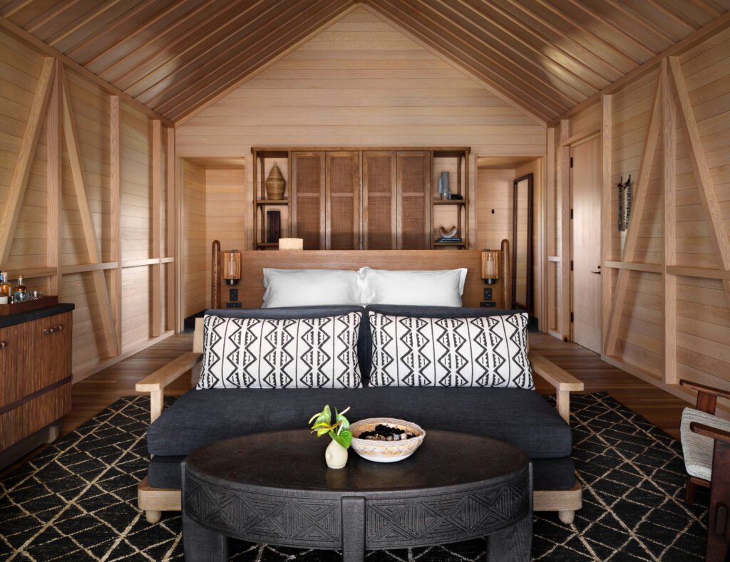 Kona Village offers freestanding villas called "hales," with high pitched ceilings, charming thatched roofs, and that island je ne sais quoi that keeps the Hawaiian people coming back.  (Photo by Kona Village, A Rosewood Resort)