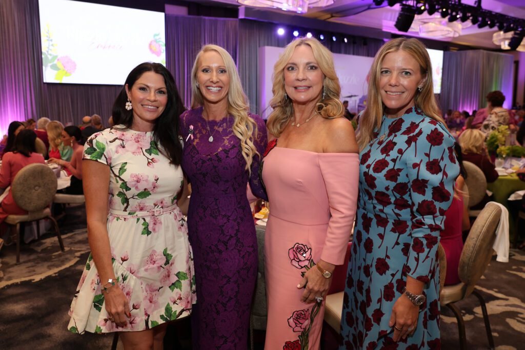 Kathy de la Mora, Laurie Krohn, Melissa Juneau, Melissa Sugulas at the Razzle Dazzle Luncheon (Photo by Priscilla Dickson)