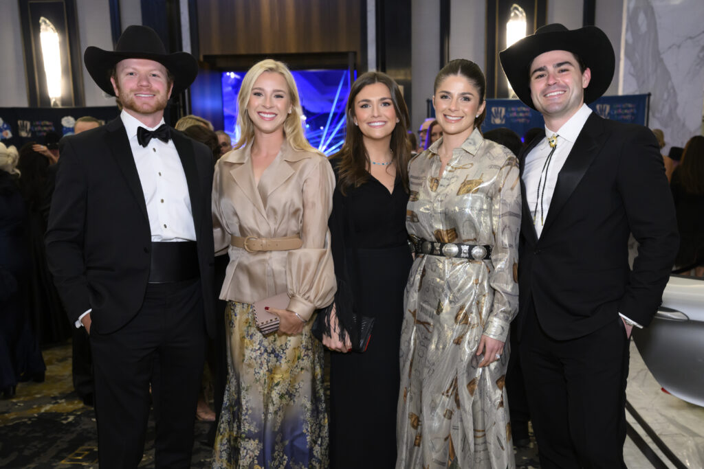 Lovett & Melanie Shaper, Emily Gray, Blayne Fertitta & Peter Mavredakis as the 28th annual Houston Children's Charity Gala (Photo by CatchLightGroup.com)