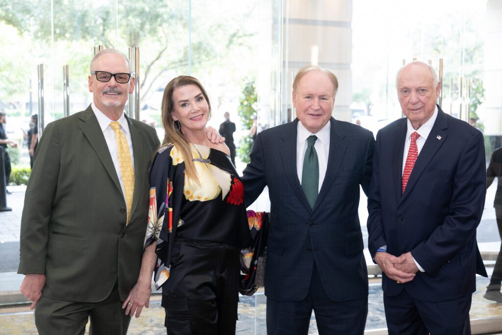 Michael Hoctor, Marianne Brunel, Gary Petersen, George Dodge  at the Texas EquuSearch evening (Photo by Wilson Parish)