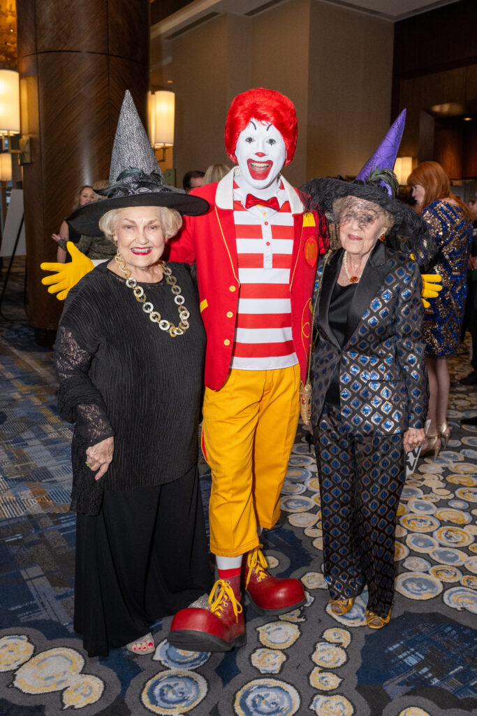 Missy McInnes, Ronald McDonald, Emily Crosswell at the Ronald McDonald House Charities 'Boo Ball' (Photo by Jacob Power)